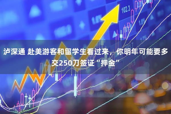 泸深通 赴美游客和留学生看过来，你明年可能要多交250刀签证“押金”